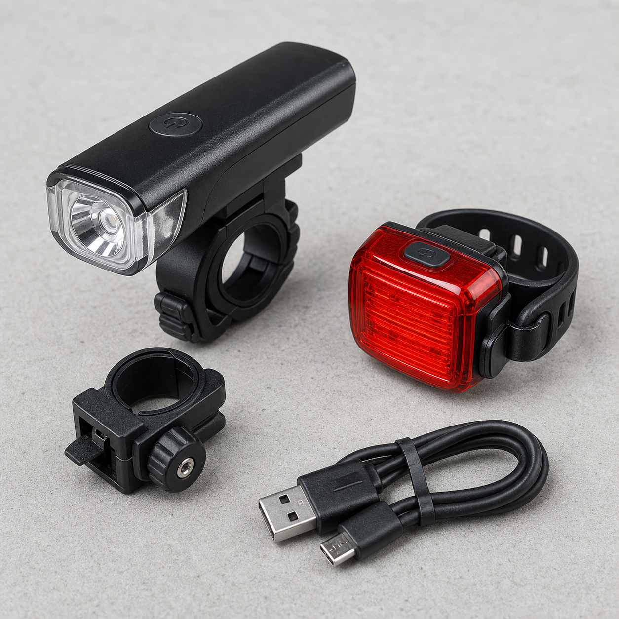 Bicycle LED lights and mounting accessories