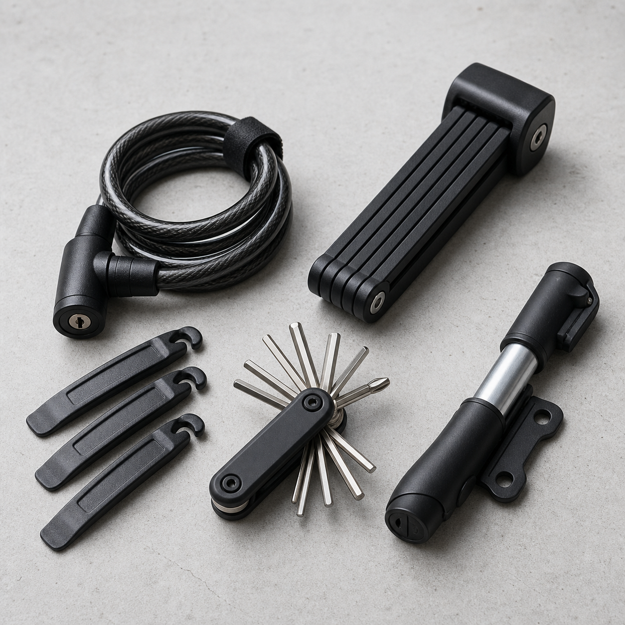 Bicycle locks and repair tools