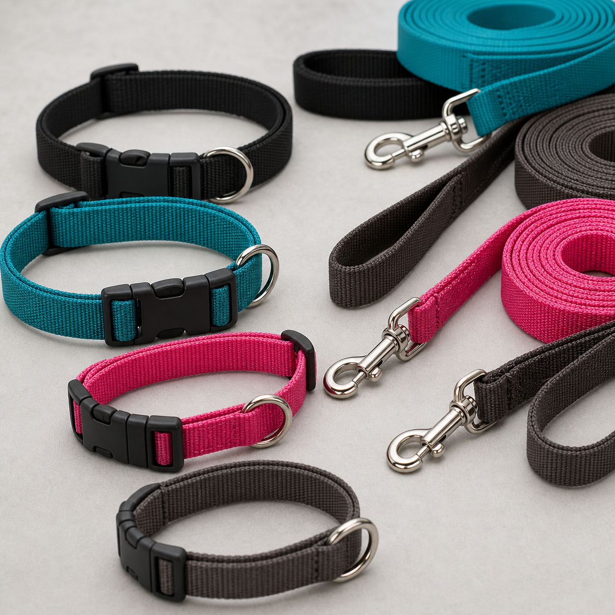 Pet collars and leashes