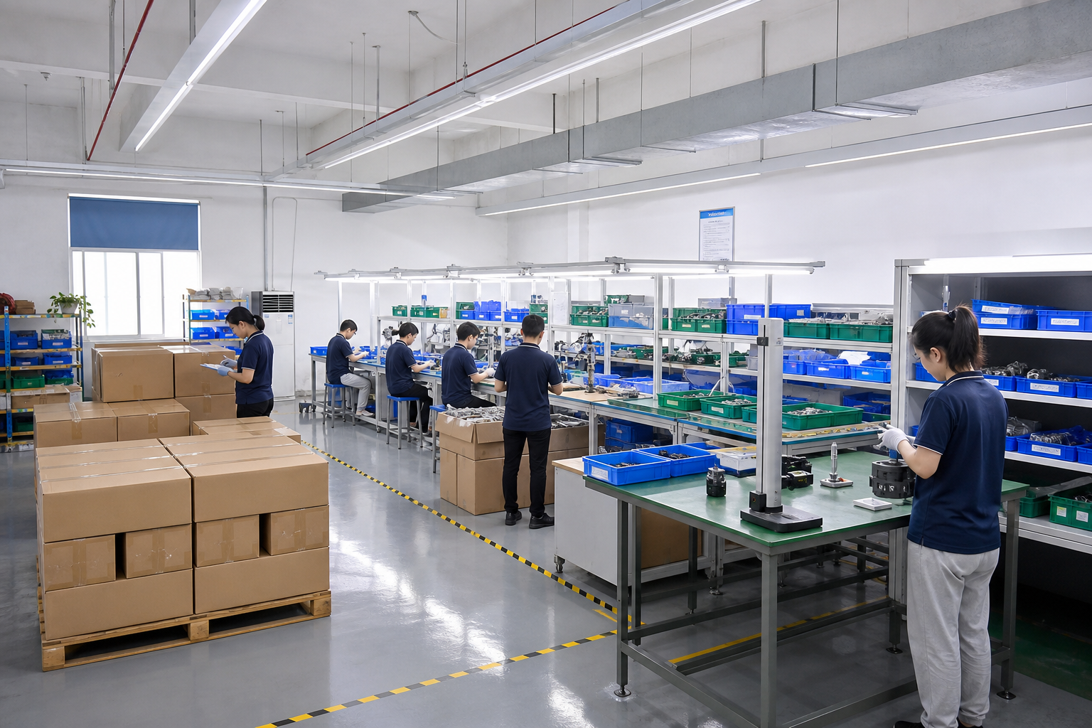 Workshop quality control inspection before shipment